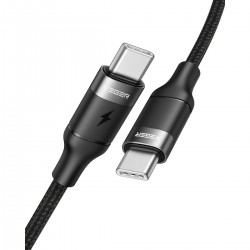 Veger CC01 Type-C σε Type-C Cable | Braided κατασκευή | 3A Fast Charging έως 60W | QC4.0 + PD3.0 | 1.2m