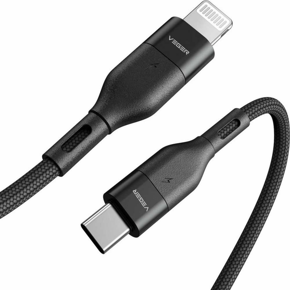 Veger CL01 Type-C σε Lightning Cable | USB Power Delivery 60W | Braided κατασκευή | 1.2m
