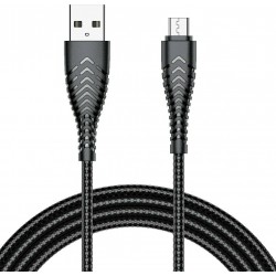 Veger V103 USB σε microUSB Cable | Braided κατασκευή | 2.4A Fast Charging | 1.2m