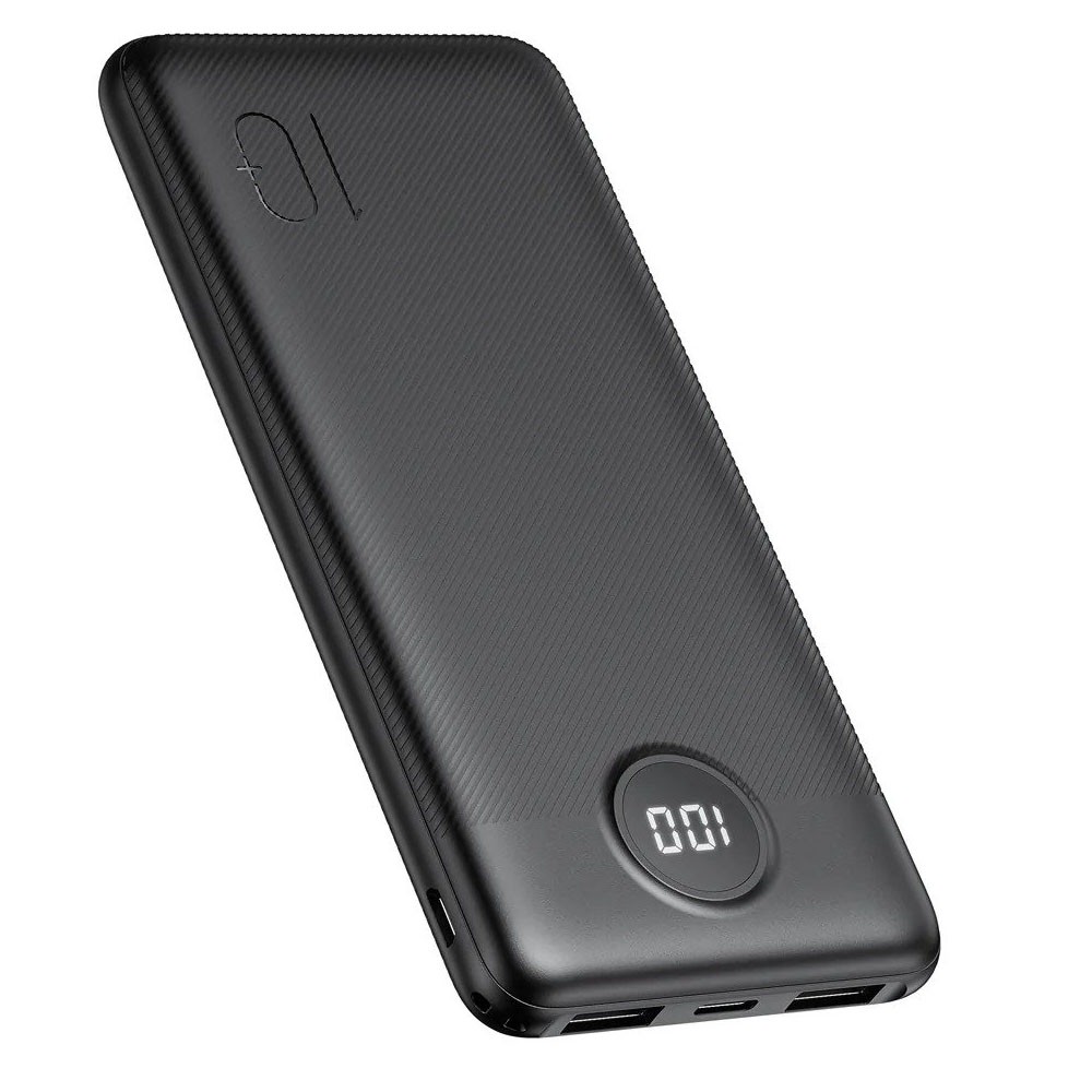 Veger L10 Ultra Slim Power Bank 10000mAh Black | 2 x USB @ 10W Output | Ένδειξη Ποσοστού Μπαταρίας | Smartphones & Tablets