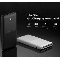 Veger S22 White Power Bank 20000mAh | 3 x USB + Type-C @ 20W Output | Για Smartphones & Tablets