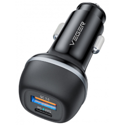 Veger CC62-1A1C Dual PD3.0+QC3.0 USB & Type-C Fast Car Charger 51W