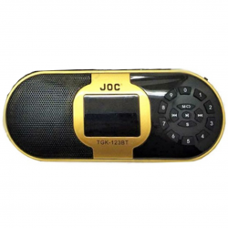 Joc TGK-123BT Gold Portable Bluetooth Speaker with FM Radio + microSD + USB + Line-Out