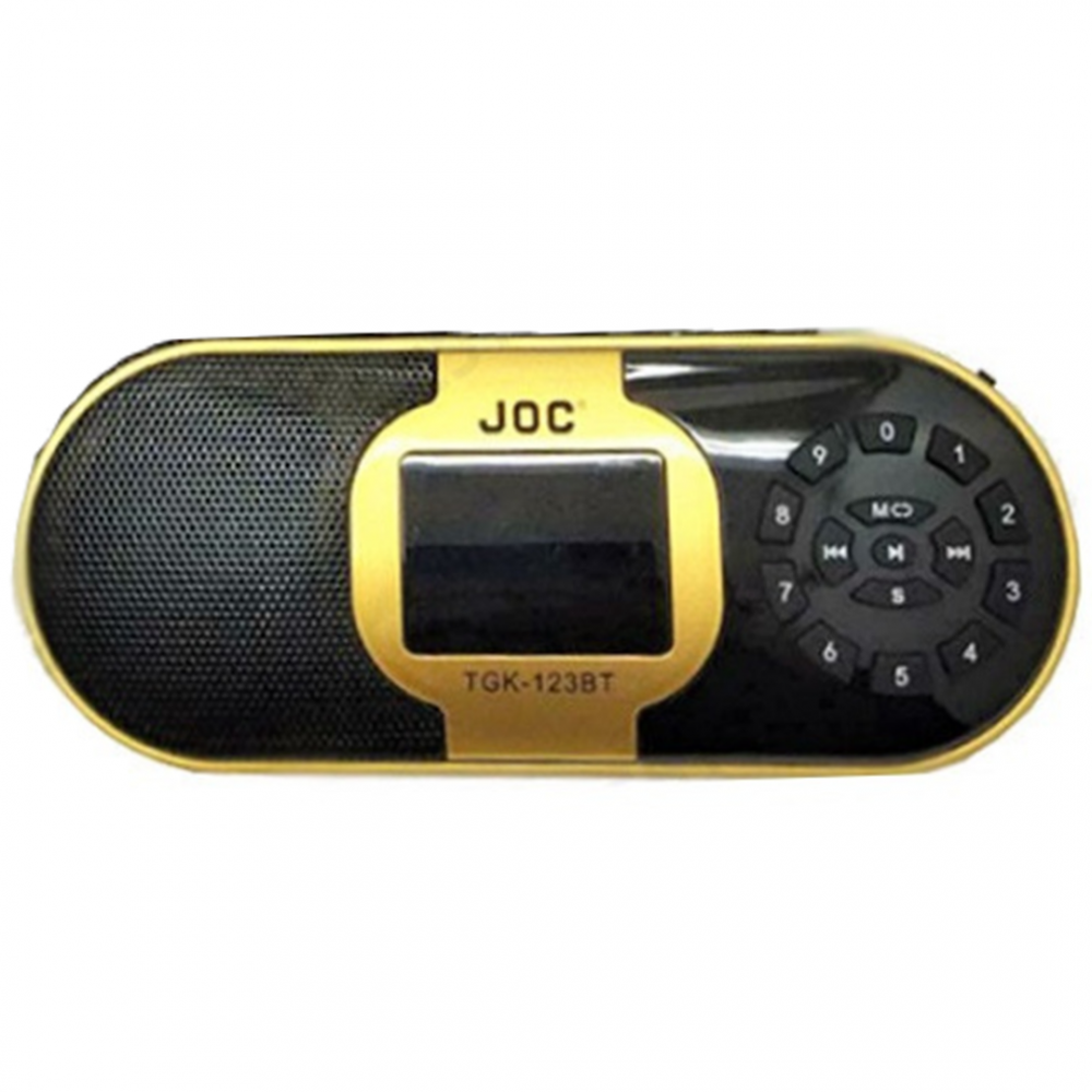 Joc TGK-123BT Gold Portable Bluetooth Speaker with FM Radio + microSD + USB + Line-Out