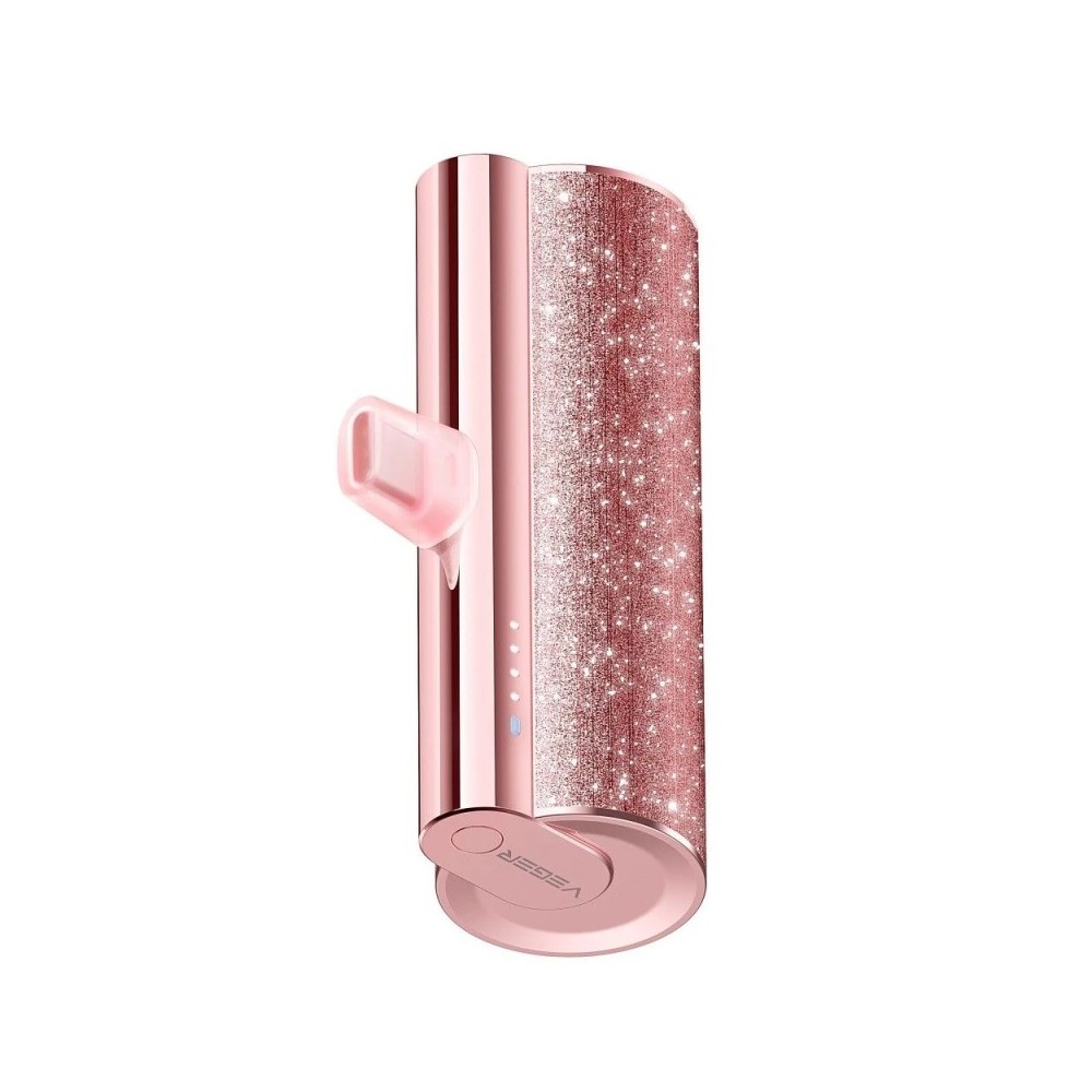 Veger W0573P Pink Lipstick-L Power Bank 5000mAh | Ενσωματωμένη θύρα Lightning @ 12W | LED Indicator