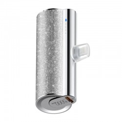Veger W0573P Silver Lipstick-L Power Bank 5000mAh | Ενσωματωμένη θύρα Lightning @ 12W | LED Indicator