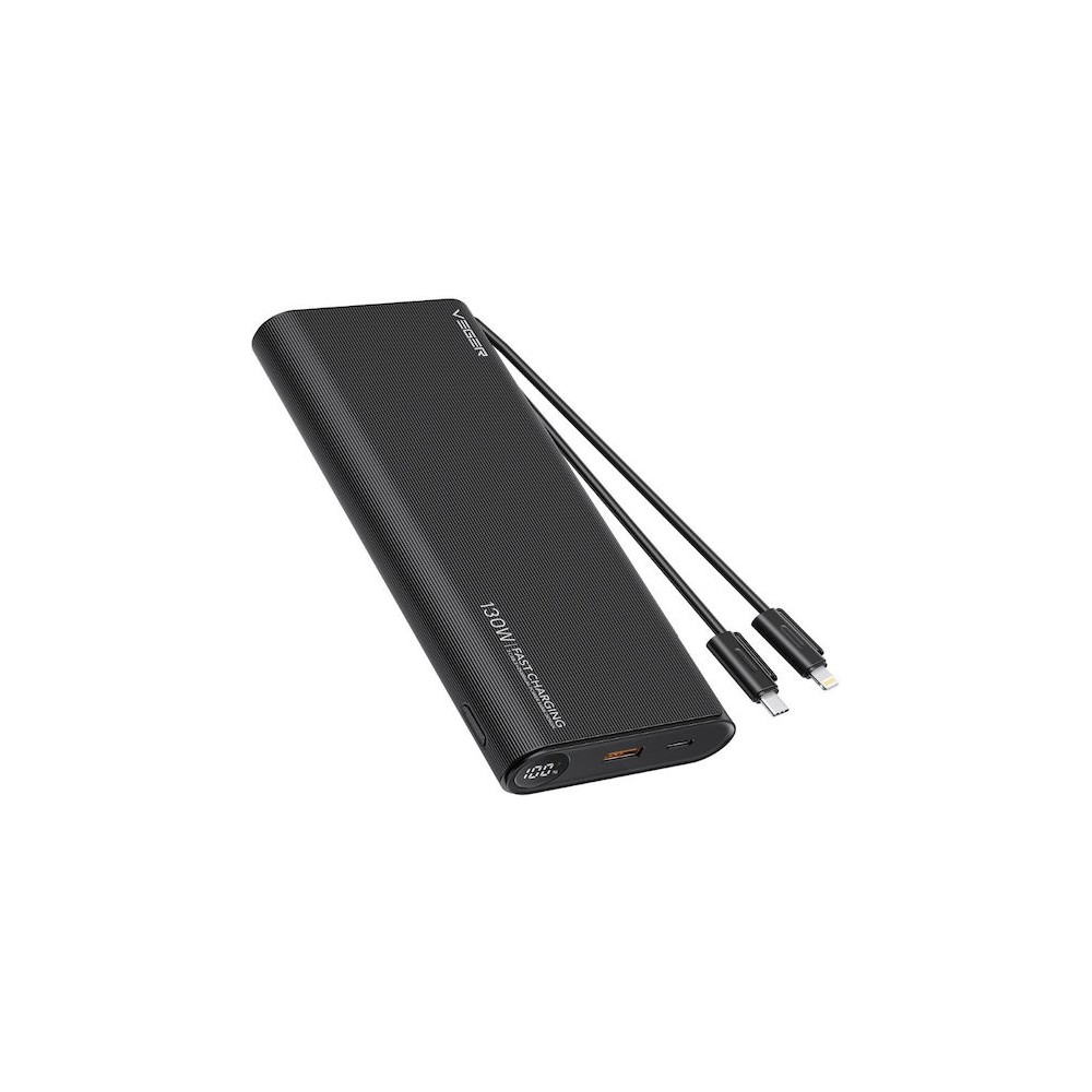 Veger TC130 Ultra Power Bank 25000mAh | USB + Lightning + 2 x Type-C @ 130W Output | Για Smartphones, Tablets & Laptops!